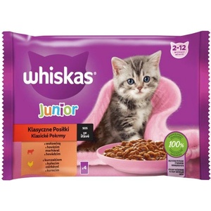 Whiskas пакетче Junior класически избор 4 x 85 г