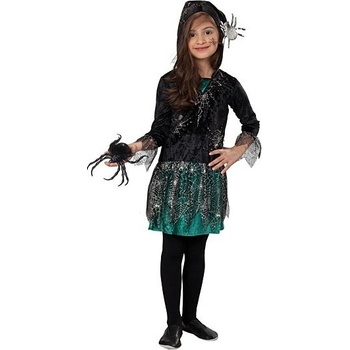 Pavúčie dievča šaty s kapucňou