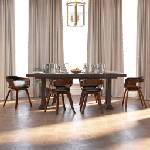vidaXL Трапезни столове, 6 бр, черно, извито дърво и изкуствена кожа (3092389)