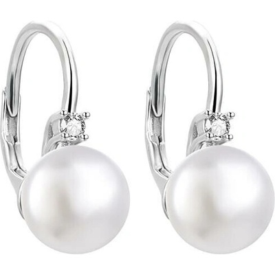 Agato Elegantní stříbrné náušnice s perlami AGUC3514P W (Ag925000 3,2 g)
