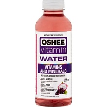 Oshee Vitamínová voda Minerály + vitamíny červené hrozno / dragonfruit 0,55 l