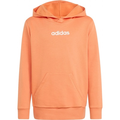 Adidas Детски суичър adidas Kid's LIN FL Hoody Hoodie - Dusky Orange / White - размер 176 (EU) (704-6098-0315)