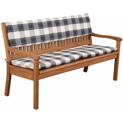 Doppler Sedák na 3-místnou lavici 150x45x6 cm, káro šedé – Zboží Dáma