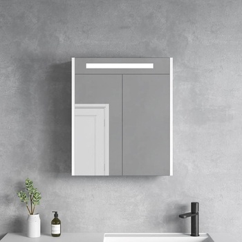 Inter Ceramic Огледален PVC шкаф ICMC 4650 60 с LED осветление, 60x16x70см (4650 - 60CM LED)