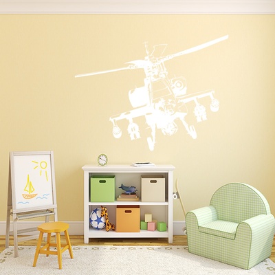 SABLIO Samolepka na zeď Vojenský vrtulník, rozměry 60x45 cm – Hledejceny.cz