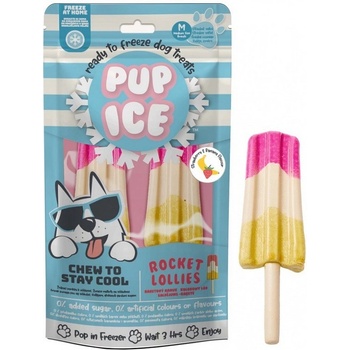 PUP ICE chladiaca pochúťka jahoda a banán 2 ks 90 g