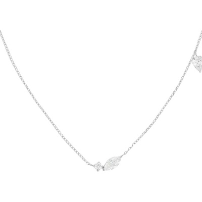 Rosefield Elegantný oceľový náhrdelník s kryštálmi JNMSS-J1327