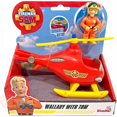 Simba Požárník Sam Vrtulník Wallaby s figurkou