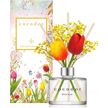 Cocodor aroma difuzér s tyčinkami a květinami Flower Tulip White musk 200 ml