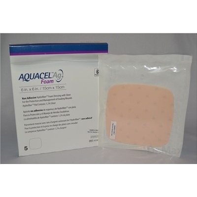 Aquacel Ag Foam Hydrofilné krytie neadhezívne 15 x 15 cm 5 ks