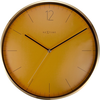 NeXtime Стенен часовник Essential Gold оранжев (3252FM)