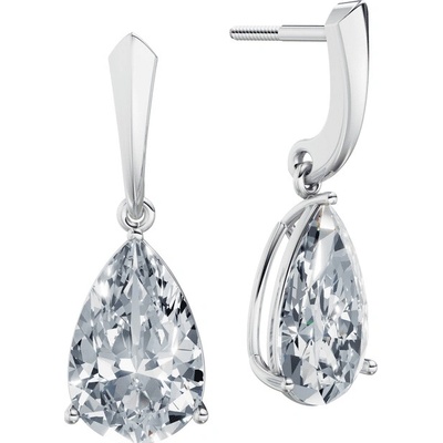 DF dámske náušnice 6427, bílé zlato s laboratorními diamanty o celkové váze 6.00 ct VS1/F