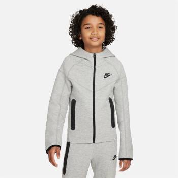 Nike Детски суичър Nike Sportswear Tech Fleece Big Kids' Full-Zip Hoodie - Grey/Black