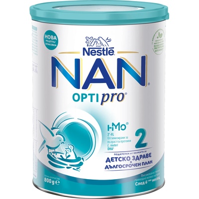 Nestle Преходно мляко на прах Nestle Nan - OptiPro 2, опаковка 800 g (12514406)
