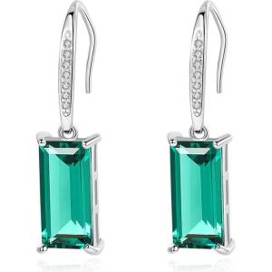 Silenti Jewelry Сребърни обеци "Награда" - Зелен