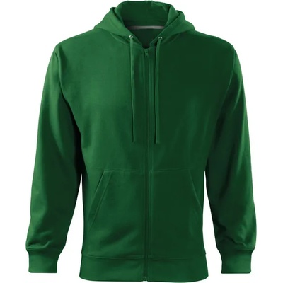 MALFINI Trendy Мъжки суичър с цип, зелен, 300 г/м2 (41006)