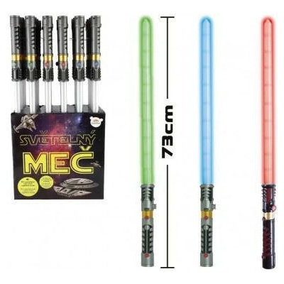 Teddies Meč svietiaci vesmírny plast 73 cm na batérie so svetlom so zvukom