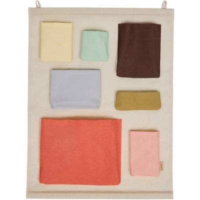 OYOY Mini Бежов текстилен висящ органайзер 60x2x80 cm Saga - OYOY Mini (M107713)