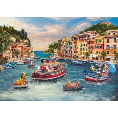 Schmidt Spiele - Puzzle Thomas Kinkade: Disney: Mickey and Minnie in Italy - 1 000 piese