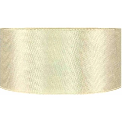Saténová stuha oboustranná 25m x 38mm jasmínová