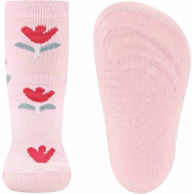 Ewers Stoppersocken SoftStep Blumen Dětské protiskluzové ponožky hellrosa