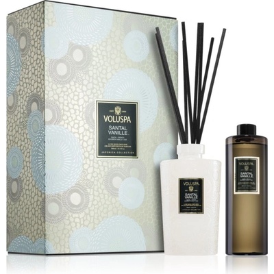 Voluspa difuzér s tyčinkami Santal Vanille Santalové dřevo a vanilka 500 ml