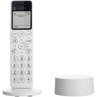 Motorola Мобилен телефон motorola dot411, безжичен, dect, БЯЛ 107dot411 (107dot411)