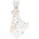 Kaloo Бебешка кърпичка за гушкане Kaloo - White Delicate, Зайче, 17 cm (K972000)