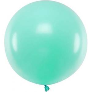 Party Deco Голям Латексов Балон, Пастел, Мента, 60см (olbom-103j)