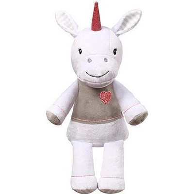 BabyOno plyšová hračka s hrkálkou Jednorožec 60 cm biely