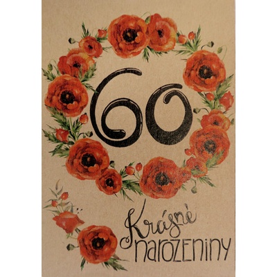 Přáníčko BeBechy – recyklovaný papír – 60