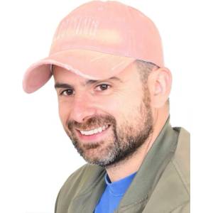 Vodo Розова дънкова шапка с козирка