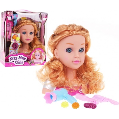 Ramiz Česací hlava panenky na stylizaci účesu Blond 8830