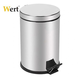 WERT Кошче за отпадъци с педал, метално, 20 Литра, с капак (w 8203)