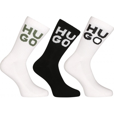 Hugo 3PACK ponožky vysoké 50518606 100 viacfarebné