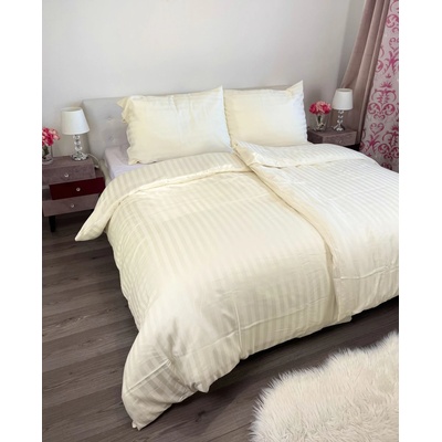 TiaHome damašek krémové 1x Vankúš 70x90 cm 1x Paplón 140x220cm
