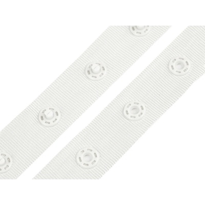 Zapínání na body šíře 18 mm bílá 1 m