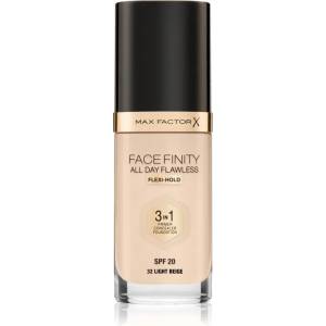 MAX Factor Facefinity All Day Flawless дълготраен фон дьо тен SPF 20 цвят 32 Light Beige 30ml