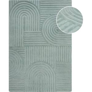 Flair Rugs Тюркоазен ръчно изработен вълнен килим 200x290 cm Zen Garden - Flair Rugs (503119380333)