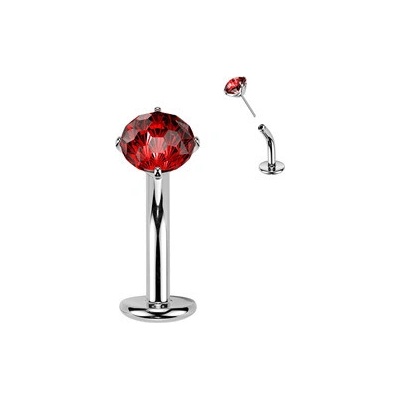 Šperky4U Obrácený PUSH IN piercingu do pupíku TITAN TIT1621-R
