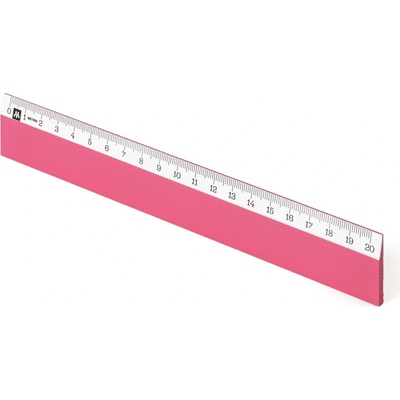 Metrie Scholar-W20RR Dřevěné pravítko růžové 20 cm