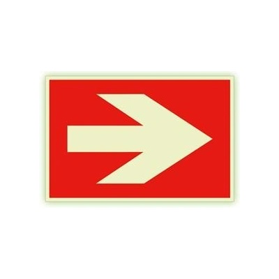 Šipka k požárnímu zařízení - fotoluminiscenční tabulka, samolepka 150x100 mm