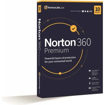 Symantec NORTON 360 PREMIUM 75GB +VPN 1 lic. 10 lic. 24 mes.