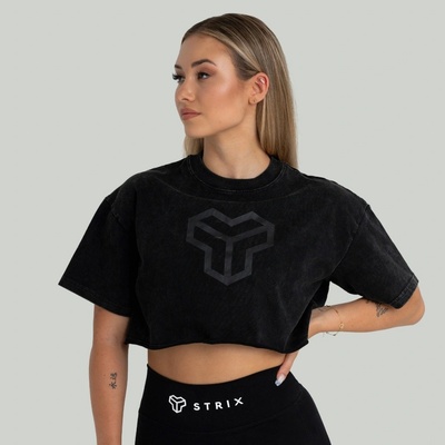 STRIX Dámske tričko CropTop Washed Black
