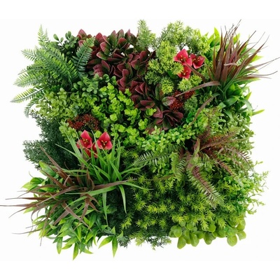 MINI WALL GREEN rich red mix, dielec 50 x 50 cm