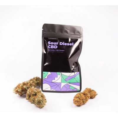 Cannapio Sour Diesel Indoor CBD Květy do 1% THC 1g