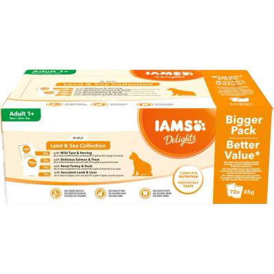 Eukanuba komerční, Iams Iams Cat Adult Delights kapsa Land&Sea in jelly 72 x 85 g