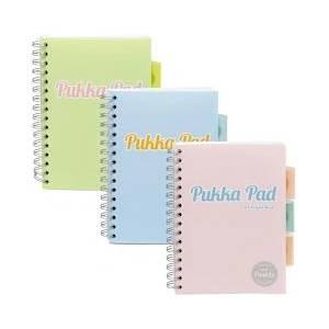 Pukka Pad Тетрадка със спирала A5 100 листа 3 теми Pastel