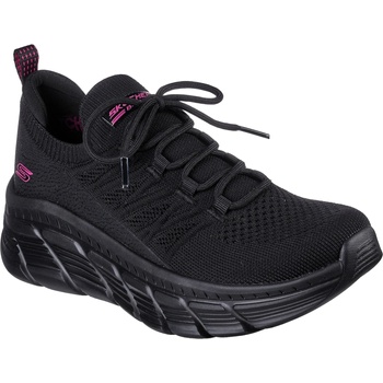 Skechers Дамски кецове на платформа Skechers Bobs B Flex Hi Wedge Trainers Womens - Black