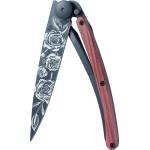 DEEJO 1gb137 tattoo black / Ултралеко джобно ножче с дръжка от екзотично коралово дърво (1gb137)